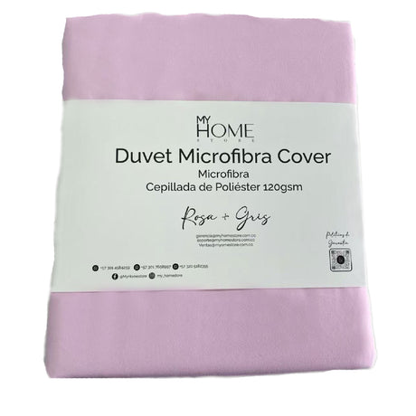 Funda de Duvet Bicolor Rosado y Gris 200x240cm Doble Faz para Cama Semidoble - TENDIDOS Y CUBRELECHOS | Bylmo