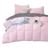 Edredón Acolchado Bicolor Rosado y Gris 240x240cm Doble Faz para Cama Queen - TENDIDOS Y CUBRELECHOS | Bylmo