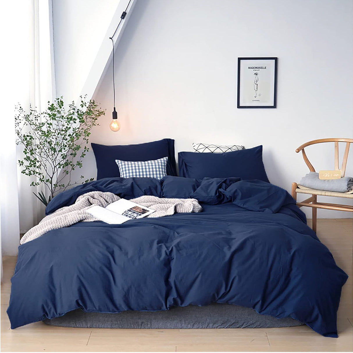 Funda de Duvet Acolchado Conttont Azul Oscuro 200x240cm Doble Faz para Cama Semidoble - TENDIDOS Y CUBRELECHOS | Bylmo
