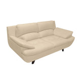Sala Cindy Beige 180x85cm de Tres Puestos Antifluido con Apoya Brazos y Resistente a Rasguños - SOFAS Y POLTRONAS | Bylmo