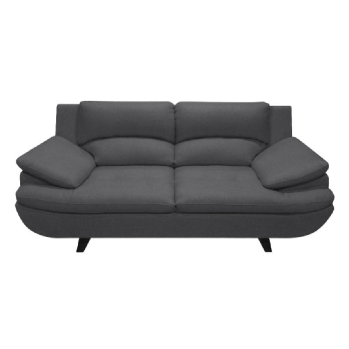 Sala Cindy Gris Oscuro 180x85cm de Tres Puestos Antifluido con Apoya Brazos y Resistente a Rasguños - SOFAS Y POLTRONAS | Bylmo
