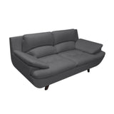 Sala Cindy Gris Oscuro 180x85cm de Tres Puestos Antifluido con Apoya Brazos y Resistente a Rasguños - SOFAS Y POLTRONAS | Bylmo