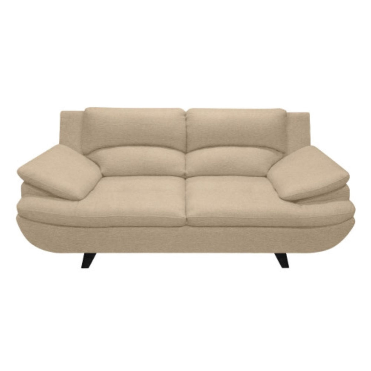 Sala Cindy Beige 180x85cm de Tres Puestos con Apoya Brazos y Resistente a Rasguños - SOFAS Y POLTRONAS | Bylmo