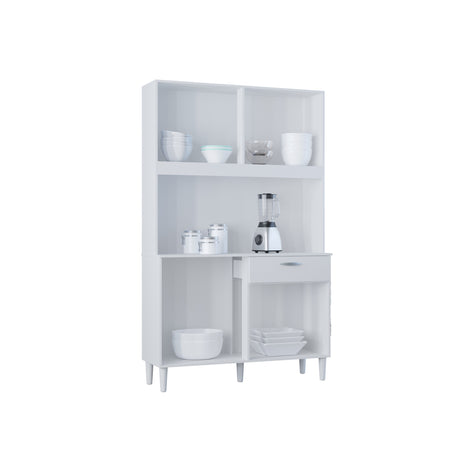 Alacena Cassia Blanco 103x172cm con Un Cajón y Ocho Puertas - ALACENAS Y MUEBLES MICROONDAS | Bylmo