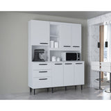 Alacena Catarina Blanco 160x200cm con Dos Cajones y Seis Puertas - ALACENAS Y MUEBLES MICROONDAS | Bylmo