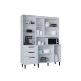 Alacena Catarina Blanco 160x200cm con Dos Cajones y Seis Puertas - ALACENAS Y MUEBLES MICROONDAS | Bylmo