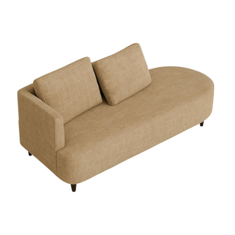 Sofá Dubai Curvo Beige 160x70cm De Tres Puestos Antifluido - SOFAS Y POLTRONAS | Bylmo