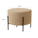 Sala Dubai Top Beige y Amaretto 160x70cm De Tres Puestos Antifluido con Mesa de Tv Puff y Mesa de Centro - SOFAS Y POLTRONAS | Bylmo