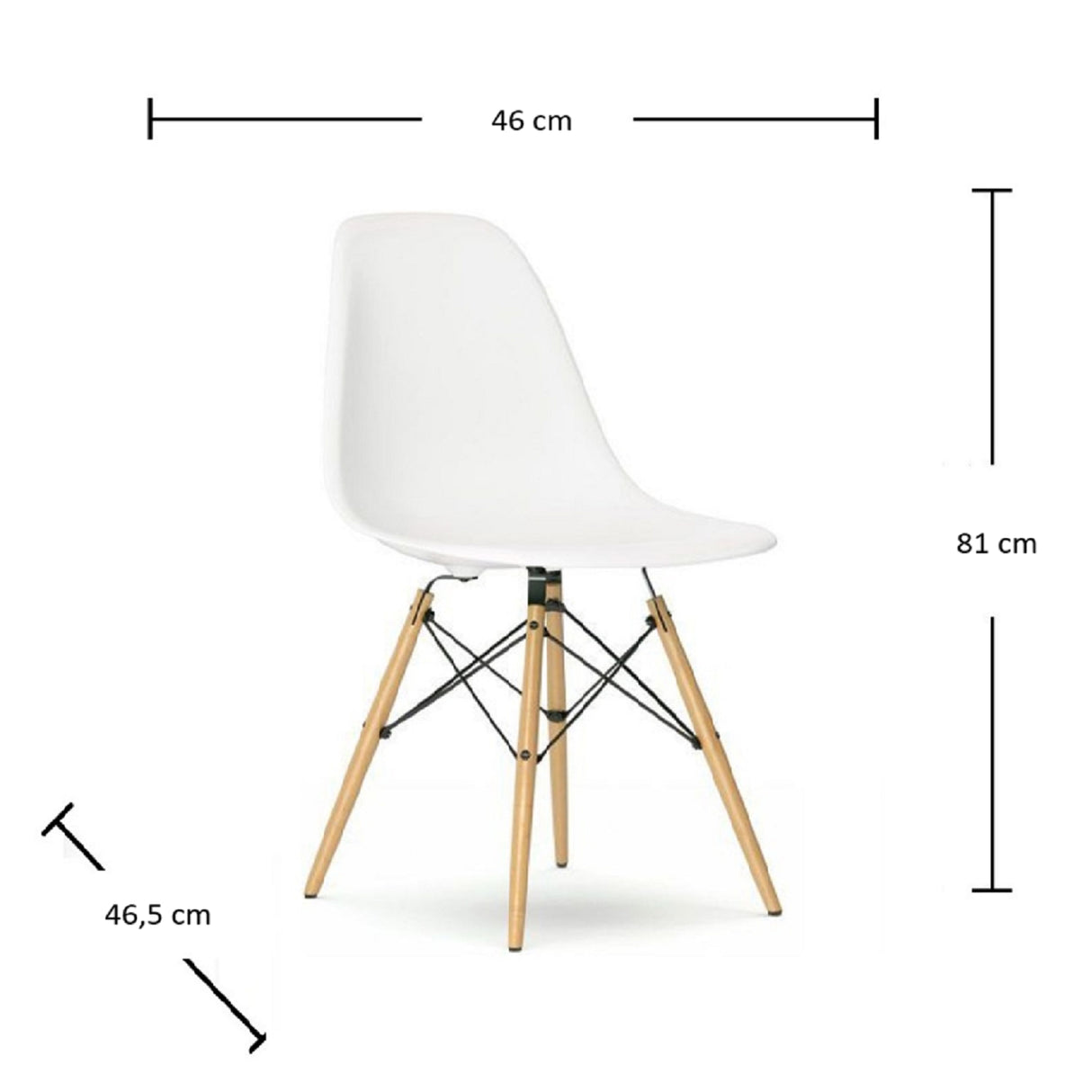 Combo Escritorio y Silla Home Eames Blanco 120x140cm sin Cajones y con Organizador de Libros - ESCRITORIOS | Bylmo