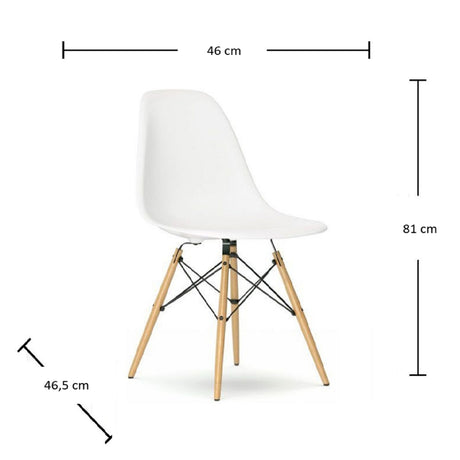 Combo Escritorio y Silla Home Eames Blanco 120x140cm sin Cajones y con Organizador de Libros - ESCRITORIOS | Bylmo