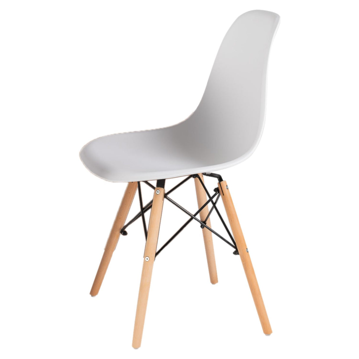 Combo Escritorio y Silla Home Eames Blanco 120x140cm sin Cajones y con Organizador de Libros - ESCRITORIOS | Bylmo