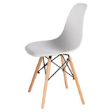 Combo Escritorio y Silla Home Eames Blanco 120x140cm sin Cajones y con Organizador de Libros - ESCRITORIOS | Bylmo