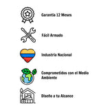 Combo Panel Tocador con Escritorio y Silla Eames Hollywood Blanco 80x70cm de Un Puesto con Iluminación LED - TOCADORES | Bylmo