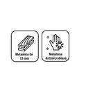 Combo Panel Tocador con Escritorio y Silla Eames Hollywood Blanco 80x70cm de Un Puesto con Iluminación LED - TOCADORES | Bylmo