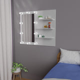 Combo Panel Tocador con Escritorio y Silla Eames Hollywood Blanco 80x70cm de Un Puesto con Iluminación LED - TOCADORES | Bylmo