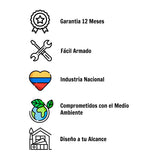 Combo Panel Tocador con Silla Tomy Hollywood Blanco 80x70cm de Un Puesto con Iluminación LED - TOCADORES | Bylmo