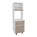 Alacena Express Blanco y Bardolino 60.2x194cm con Un Cajón y con Dos Puertas - ALACENAS Y MUEBLES MICROONDAS | Bylmo