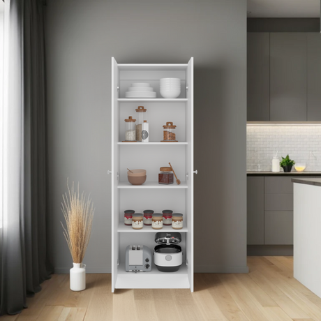 Alacena Blanco 60x180cm sin Cajones y con Dos Puertas - ALACENAS Y MUEBLES MICROONDAS | Bylmo