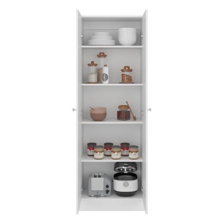 Alacena Blanco 60x180cm sin Cajones y con Dos Puertas - ALACENAS Y MUEBLES MICROONDAS | Bylmo