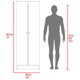 Alacena Blanco 60x180cm sin Cajones y con Dos Puertas - ALACENAS Y MUEBLES MICROONDAS | Bylmo