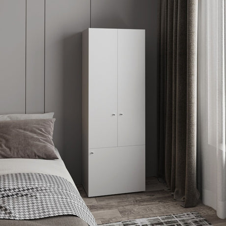 Closet Tuhogar Blanco 60x170cm sin Cajones y con Tres Puertas - CLOSETS | Bylmo