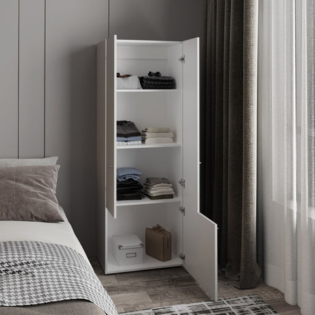 Closet Tuhogar Blanco 60x170cm sin Cajones y con Tres Puertas - CLOSETS | Bylmo