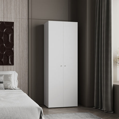 Closet Tuhogar Blanco 60x170cm sin Cajones y con Dos Puertas - CLOSETS | Bylmo