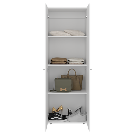 Closet Tuhogar Blanco 60x170cm sin Cajones y con Dos Puertas - CLOSETS | Bylmo