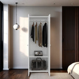 Closet Tuhogar Blanco 60x170cm sin Cajones con Dos Puertas y con Colgadero de Ropa - CLOSETS | Bylmo