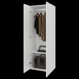 Closet Tuhogar Blanco 60x170cm sin Cajones con Dos Puertas y con Colgadero de Ropa - CLOSETS | Bylmo