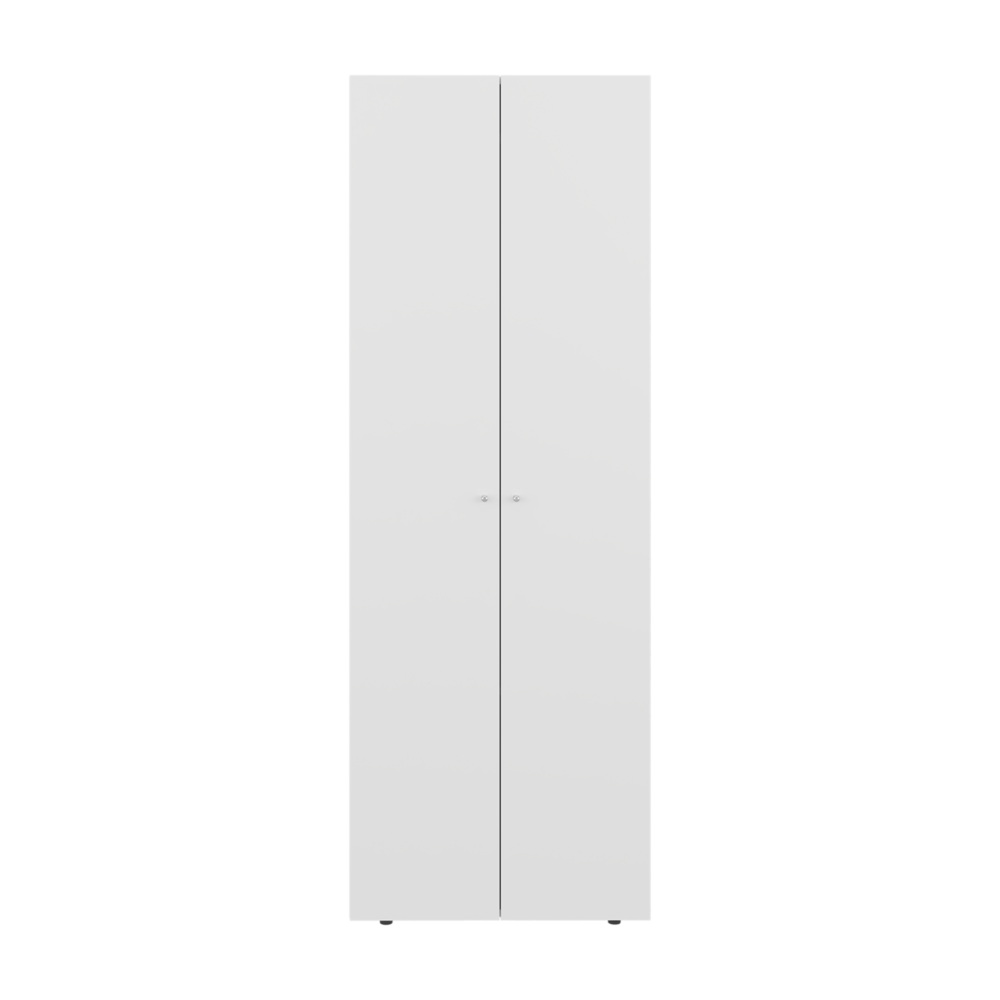 Closet Tuhogar Blanco 60x170cm sin Cajones con Dos Puertas y con Colgadero de Ropa - CLOSETS | Bylmo