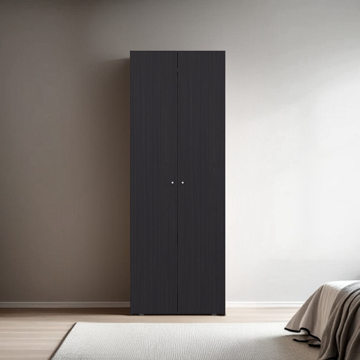 Closet Tuhogar Wengue 60x170cm sin Cajones con Dos Puertas y con Colgadero de Ropa - CLOSETS | Bylmo