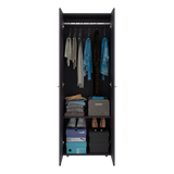 Closet Tuhogar Wengue 60x170cm sin Cajones con Dos Puertas y con Colgadero de Ropa - CLOSETS | Bylmo