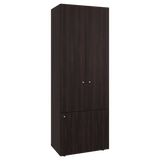 Closet Tuhogar Nogal y Wengue 60x170cm sin Cajones y con Tres Puertas - CLOSETS | Bylmo