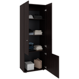 Closet Tuhogar Nogal y Wengue 60x170cm sin Cajones y con Tres Puertas - CLOSETS | Bylmo
