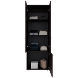 Closet Tuhogar Nogal y Wengue 60x170cm sin Cajones y con Tres Puertas - CLOSETS | Bylmo