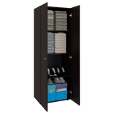 Closet Tuhogar Nogal y Wengue 60x170cm sin Cajones y con Dos Puertas - CLOSETS | Bylmo