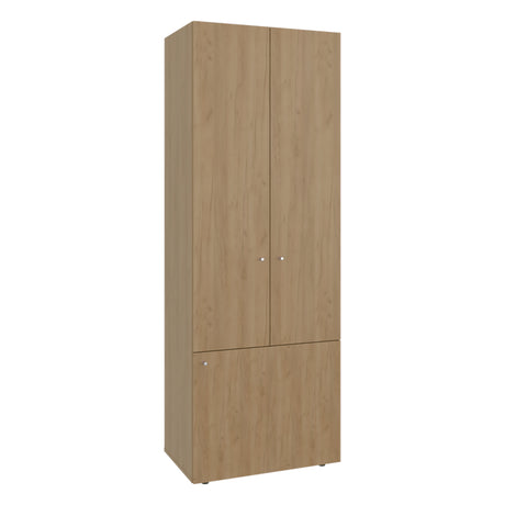 Closet Tuhogar Fresno Europeo y Blanco 60x170cm sin Cajones y con Tres Puertas - CLOSETS | Bylmo
