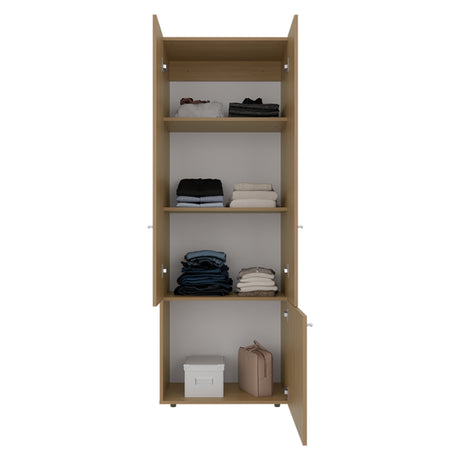 Closet Tuhogar Fresno Europeo y Blanco 60x170cm sin Cajones y con Tres Puertas - CLOSETS | Bylmo