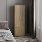 Closet Tuhogar Fresno Europeo y Blanco 60x170cm sin Cajones y con Tres Puertas - CLOSETS | Bylmo