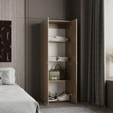 Closet Tuhogar Fresno Europeo y Blanco 60x170cm sin Cajones y con Dos Puertas - CLOSETS | Bylmo