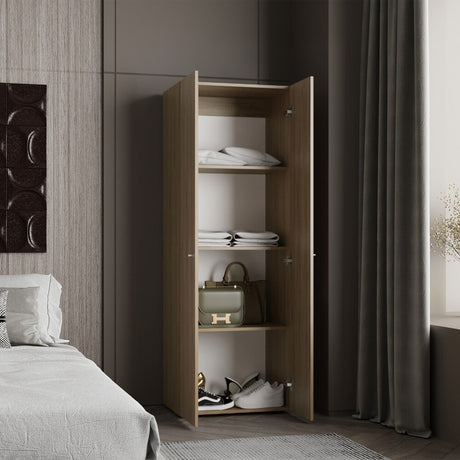 Closet Tuhogar Fresno Europeo y Blanco 60x170cm sin Cajones y con Dos Puertas - CLOSETS | Bylmo