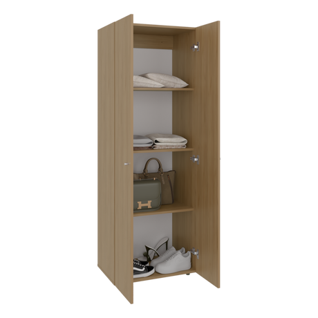 Closet Tuhogar Fresno Europeo y Blanco 60x170cm sin Cajones y con Dos Puertas - CLOSETS | Bylmo