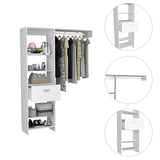 Closet Manchester Blanco 150x210.6cm con Un Cajón sin Puertas y con Colgadero de Ropa - CLOSETS | Bylmo