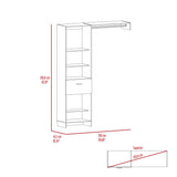 Closet Manchester Blanco 150x210.6cm con Un Cajón sin Puertas y con Colgadero de Ropa - CLOSETS | Bylmo
