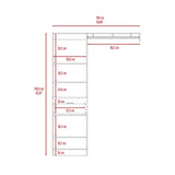 Closet Manchester Blanco 150x210.6cm con Un Cajón sin Puertas y con Colgadero de Ropa - CLOSETS | Bylmo