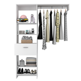Closet Manchester Blanco 150x210.6cm con Un Cajón sin Puertas y con Colgadero de Ropa - CLOSETS | Bylmo