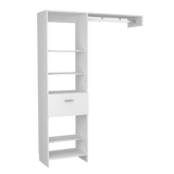 Closet Manchester Blanco 150x210.6cm con Un Cajón sin Puertas y con Colgadero de Ropa - CLOSETS | Bylmo