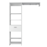 Closet Manchester Blanco 150x210.6cm con Un Cajón sin Puertas y con Colgadero de Ropa - CLOSETS | Bylmo