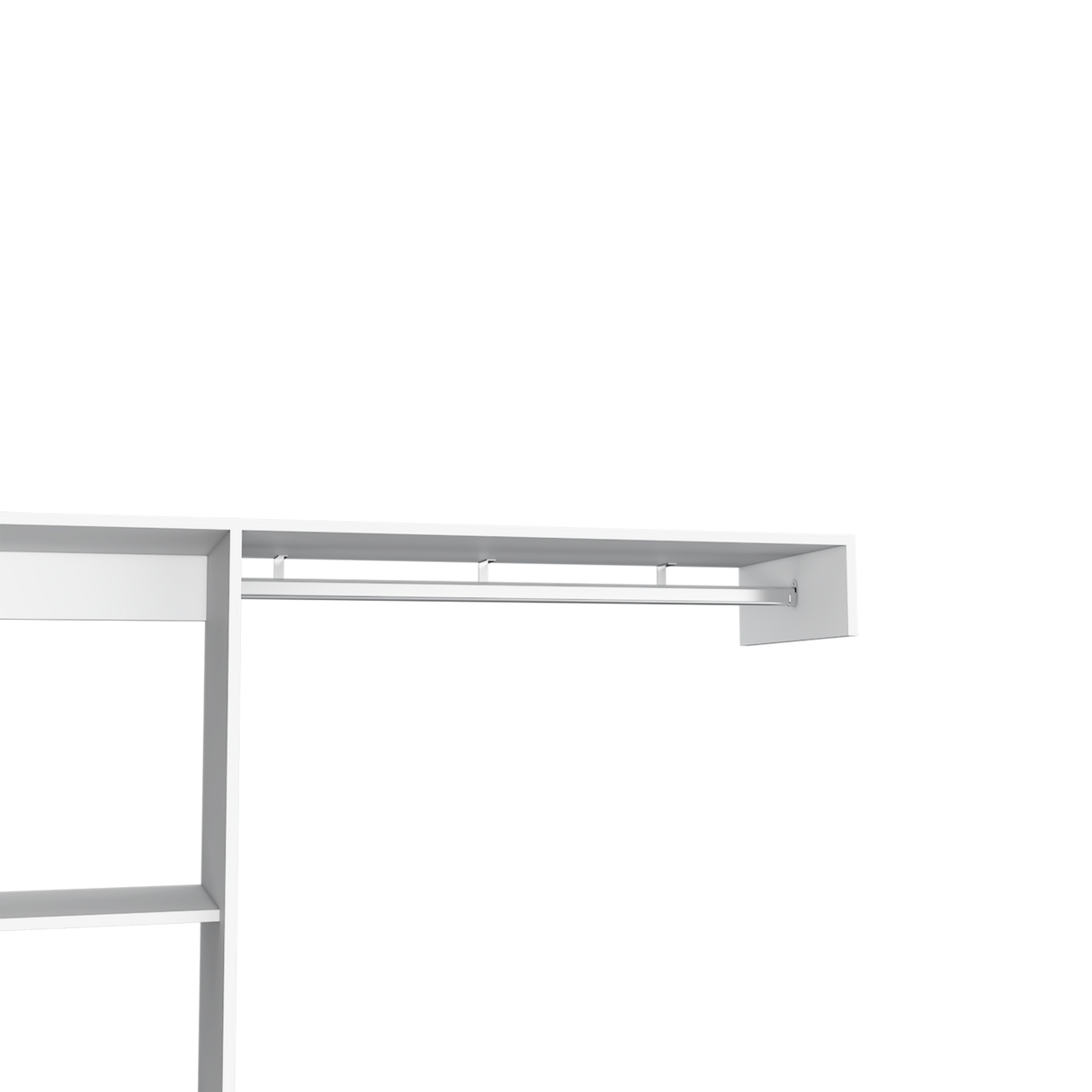 Closet Manchester Blanco 150x210.6cm con Un Cajón sin Puertas y con Colgadero de Ropa - CLOSETS | Bylmo